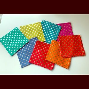 Anthropologie cocktail napkins, 6” square. New